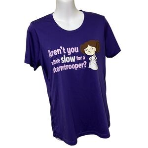 Run Disney Star Wars Princess Leia Slow For Stormtrooper Purple Athletic Tee